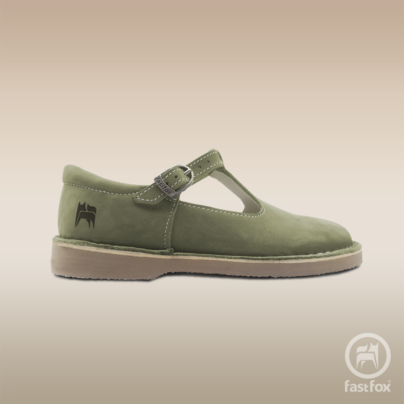 FOX Heritage Ladies Leather Mary Jane T-Bar in Sage