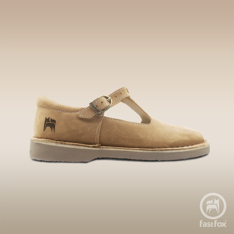 FOX Heritage Ladies Leather Mary Jane T-Bar in Tan