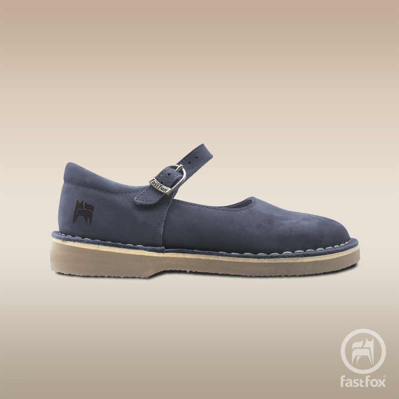 FOX Heritage Ladies Leather Mary Jane X-Bar in Navy