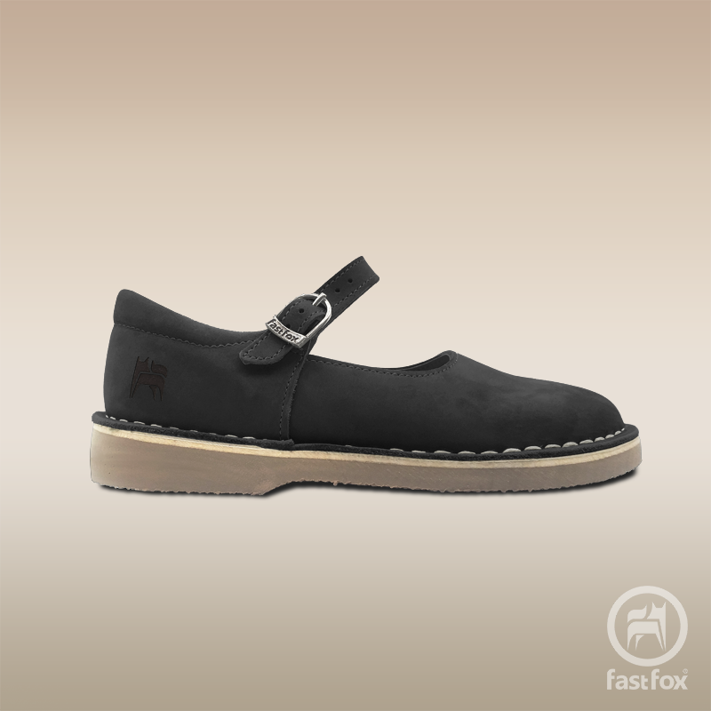 FOX Heritage Ladies Leather Mary Jane X-Bar in Black