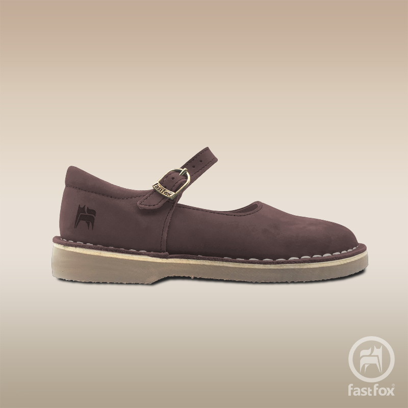 FOX Heritage Ladies Leather Mary Jane X-Bar in Chocolate