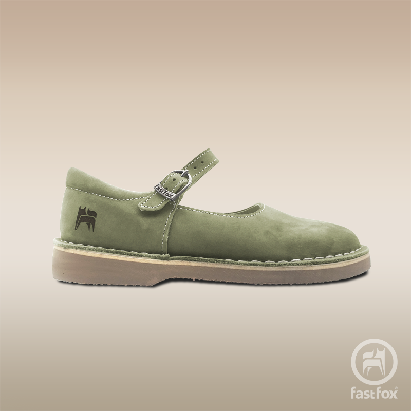 FOX Heritage Ladies Leather Mary Jane X-Bar in Sage